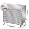 Schubladenschrank PREMIUM Mit 7 Schubladen Für Pizzateigbällchen - 900x700mm
