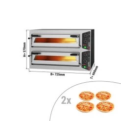Elektro Pizzaofen - 4+4x 25cm - Manuell