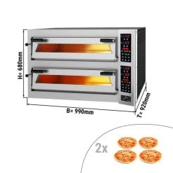 Elektro Pizzaofen - 4+4x 35cm - Mit TouchScreen