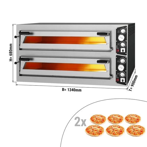 Elektro Pizzaofen - 6+6x 35cm (Breit) - Manuell 1 Elektro Pizzaofen - 6+6x 35cm (Breit) - Manuell