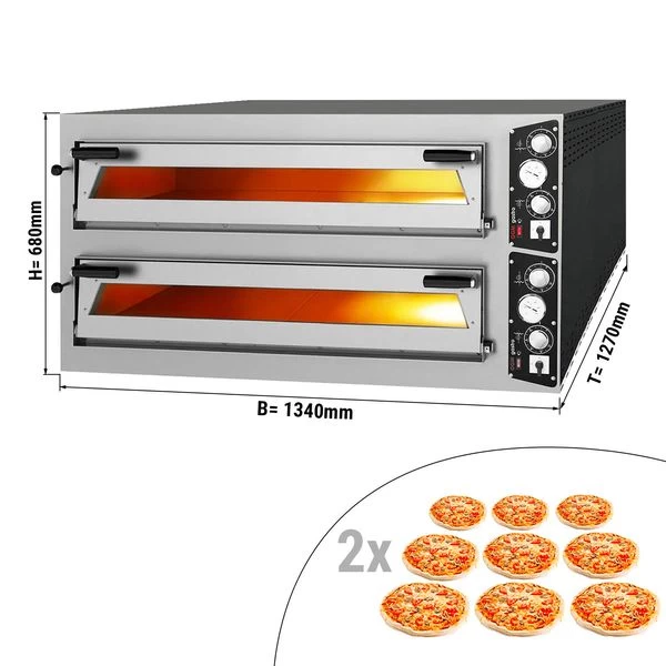 Elektro Pizzaofen - 9+9x 35cm (Breit) - Manuell 1 Elektro Pizzaofen - 9+9x 35cm (Breit) - Manuell