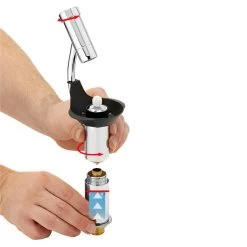 Portioniererdusche WATERSTOPinkl. Siebteller -Küchen Verkauf PDSWL8198 inuse 3 dd4a