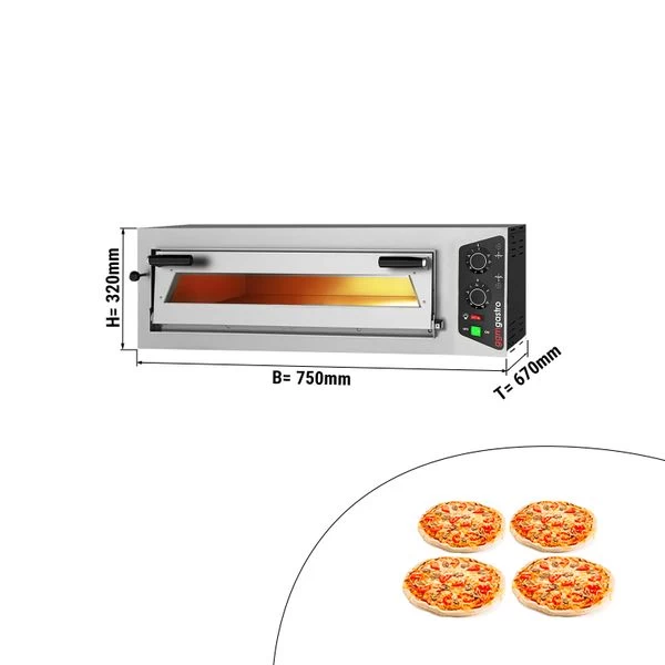 Elektro Pizzaofen - 4x 25cm - Manuell 1 Elektro Pizzaofen - 4x 25cm - Manuell