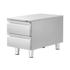 Schubladenschrank - Edelstahl - 400x660mm - 2 Schubladen -Küchen Verkauf SS2K466 E 1 cc98