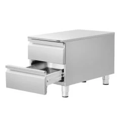 Schubladenschrank - Edelstahl - 400x660mm - 2 Schubladen -Küchen Verkauf SS2K466 E 2 d72d