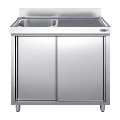 Spülschrank PREMIUM - 1000x700mm - Mit 1 Becken Links -Küchen Verkauf SSK107BL1 1 63e9