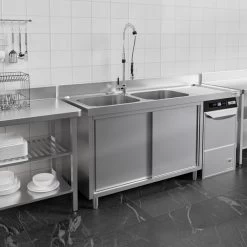 Spülmaschinen Spülschrank - 1600x600mm - Mit 2 Becken Links -Küchen Verkauf SSK166SBL2IMAGE b76d