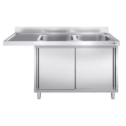 Spülmaschinen Spülschrank - 1600x600mm - Mit 2 Becken Rechts -Küchen Verkauf SSK166SBR2 3 0397