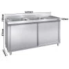 Spülschrank PREMIUM - 1600x700mm - Mit 2 Becken Links