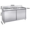 Spülschrank PREMIUM - 1800x600mm - Mit 2 Becken Links