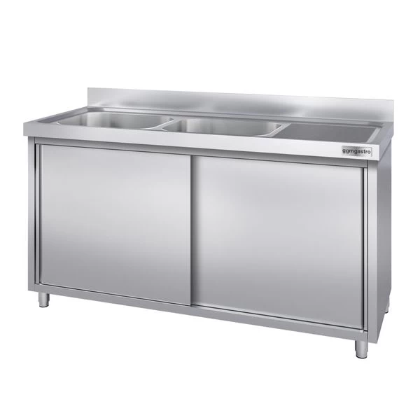 Spülschrank PREMIUM - 1800x600mm - Mit 2 Becken Links 4 Spülschrank PREMIUM - 1800x600mm - Mit 2 Becken Links – Bild 4