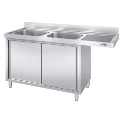 Spülmaschinen Spülschrank - 2000x600mm - Mit 2 Becken Links -Küchen Verkauf SSK206SBL2 2 0086