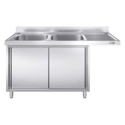 Spülmaschinen Spülschrank - 2000x600mm - Mit 2 Becken Links -Küchen Verkauf SSK206SBL2 3 b1cf
