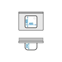 Spülschrank PREMIUM - 800x600mm - Mit 1 Becken 11 Spülschrank PREMIUM - 800x600mm - Mit 1 Becken -Küchen Verkauf SSK86BM1 drawing ec64