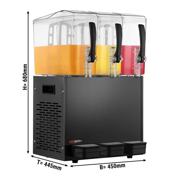 Saftspender - 3x 10 Liter - Schwarz 1 Saftspender - 3x 10 Liter - Schwarz