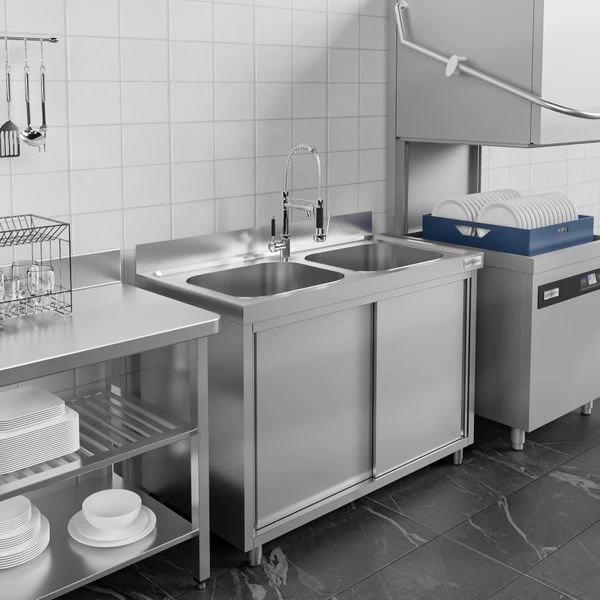 Spülschrank PREMIUM - 1000x600mm - Mit 2 Becken Mittig 5 Spülschrank PREMIUM - 1000x600mm - Mit 2 Becken Mittig – Bild 5