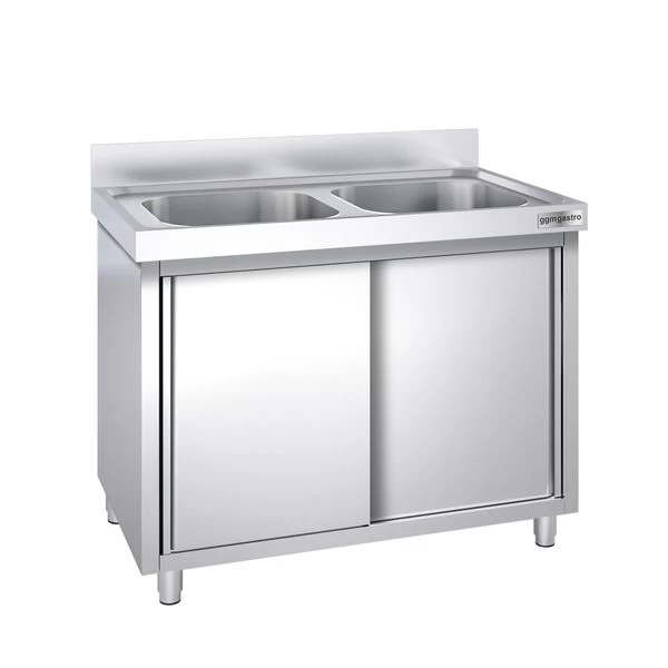 Spülschrank PREMIUM - 1000x600mm - Mit 2 Becken Mittig 2 Spülschrank PREMIUM - 1000x600mm - Mit 2 Becken Mittig – Bild 2