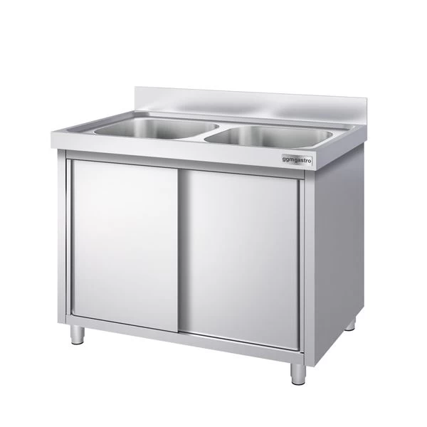 Spülschrank PREMIUM - 1000x700mm - Mit 2 Becken Mittig 4 Spülschrank PREMIUM - 1000x700mm - Mit 2 Becken Mittig – Bild 4