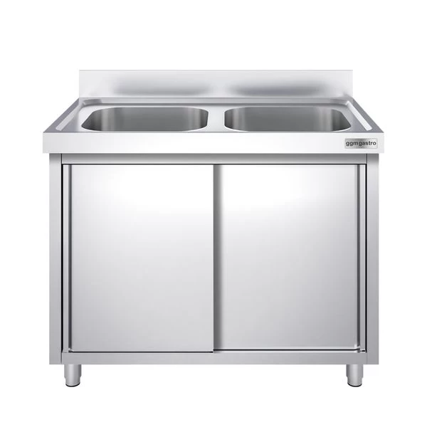 Spülschrank PREMIUM - 1400x700mm - Mit 2 Becken Mittig 3 Spülschrank PREMIUM - 1400x700mm - Mit 2 Becken Mittig – Bild 3