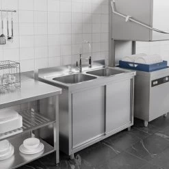 Spülschrank PREMIUM - 1600x600mm - Mit 2 Becken Mittig -Küchen Verkauf SSR166BM2IMAGE 2682