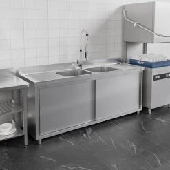 Spülschrank PREMIUM - 1800x600mm - Mit 2 Becken Mittig -Küchen Verkauf SSR186BM2IMAGE 7782