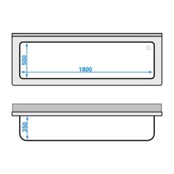 Topfspülschrank - 2000x700mm - Mit 1 Becken 11 Topfspülschrank - 2000x700mm - Mit 1 Becken -Küchen Verkauf SSR207T1 drawing 7ed1