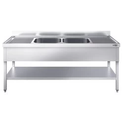 Spültisch PREMIUM - 2000x600mm - Mit Grundboden & 2 Becken Mittig 8 Spültisch PREMIUM - 2000x600mm - Mit Grundboden & 2 Becken Mittig -Küchen Verkauf STK206BM2 2 e33c