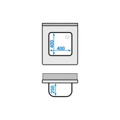 Spültisch PREMIUM - 600x700mm - Mit Grundboden & 1 Becken -Küchen Verkauf STK67BM1 drawing 8e00