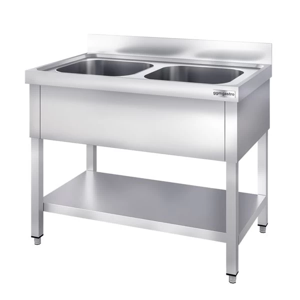 Spültisch PREMIUM - 1000x600mm - Mit Grundboden & 2 Becken Mittig 4 Spültisch PREMIUM - 1000x600mm - Mit Grundboden & 2 Becken Mittig – Bild 4