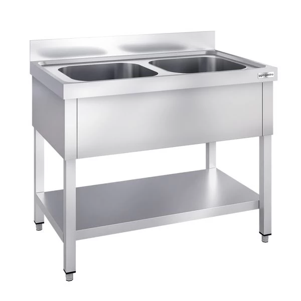 Spültisch PREMIUM - 1000x700mm - Mit Grundboden & 2 Becken Mittig 2 Spültisch PREMIUM - 1000x700mm - Mit Grundboden & 2 Becken Mittig – Bild 2