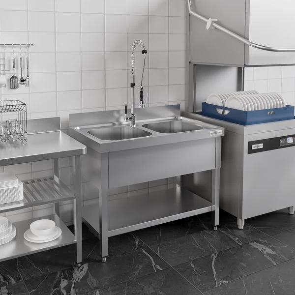 Spültisch PREMIUM - 1200x600mm - Mit Grundboden & 2 Becken Mittig 5 Spültisch PREMIUM - 1200x600mm - Mit Grundboden & 2 Becken Mittig – Bild 5