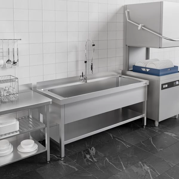 Topfspültisch - 1200x700mm - Mit Grundboden & 1 Becken 5 Topfspültisch - 1200x700mm - Mit Grundboden & 1 Becken – Bild 5