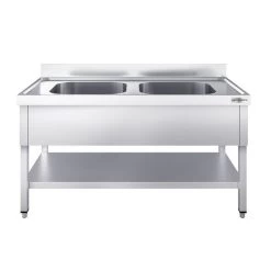 Spültisch PREMIUM - 1600x600mm - Mit Grundboden & 2 Becken Mittig 8 Spültisch PREMIUM - 1600x600mm - Mit Grundboden & 2 Becken Mittig -Küchen Verkauf STR166BM2 1a e87f