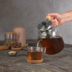 BEEM Teekanne Aus Glas - Mit Siebeinsatz - 1 Liter -Küchen Verkauf TKGSBE1 12 3028