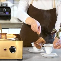 Türkischer Mokkakocher (Közde Türk Kahvesi) - Inkl. Sand -Küchen Verkauf TKKSRM detail inuse2 41a8