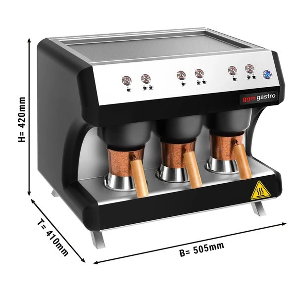 Türkische Kaffee- & Mokka Maschine TRIO - 2kW 2 Türkische Kaffee- & Mokka Maschine TRIO - 2kW – Bild 2