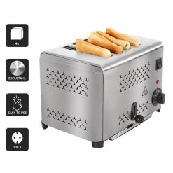 Toaster - Für 4 Scheiben -Küchen Verkauf TOET4 Icons neu 01 5166