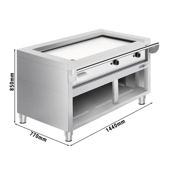 Gas Teppanyaki Grill - 17 KW - Glatte Bratplatte 1 Gas Teppanyaki Grill - 17 KW - Glatte Bratplatte