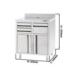 Kaffee Unterschrank 0,8m, Ohne Ablage