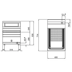 Frittenwanne - 1 KW - 1x GN 1/1 8 Frittenwanne - 1 KW - 1x GN 1/1 -Küchen Verkauf WB473 drawing 1fde