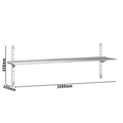 Wandborde PREMIUM - 2000x300mm - Mit 1 Etage