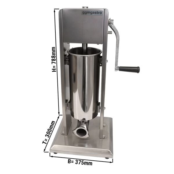 Manueller Wurstfüller - 7 Liter - Edelstahl 1 Manueller Wurstfüller - 7 Liter - Edelstahl