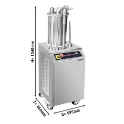 Hydraulischer Wurstfüller - 26 Liter - 1,1 KW - Edelstahl