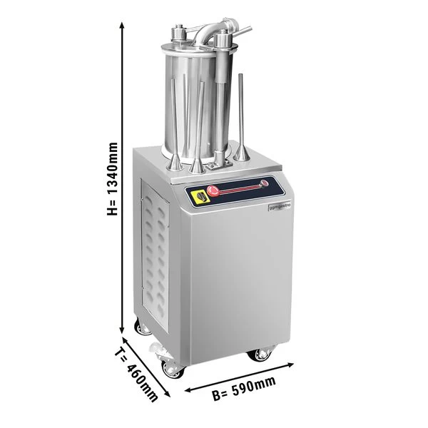 Hydraulischer Wurstfüller - 26 Liter - 1,1 KW - Edelstahl 1 Hydraulischer Wurstfüller - 26 Liter - 1,1 KW - Edelstahl