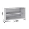 Edelstahl Wandhängeschrank ECO - 1000x400mm - Ohne Schiebetür - 650mm Hoch