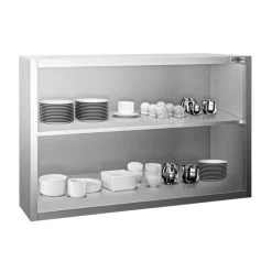 Edelstahl Wandhängeschrank PREMIUM - 1000x400mm - Ohne Schiebetür - 800mm Hoch -Küchen Verkauf WOK108 2 59e0