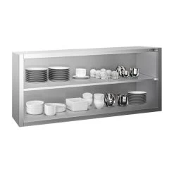 Edelstahl Wandhängeschrank PREMIUM - 1400x400mm - Ohne Schiebetür - 650mm Hoch -Küchen Verkauf WOK144 2 a599