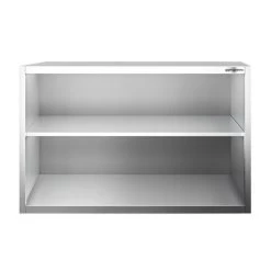 Edelstahl Wandhängeschrank PREMIUM - 1400x400mm - Ohne Schiebetür - 800mm Hoch -Küchen Verkauf WOK148 3 6d88