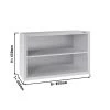 Edelstahl Wandhängeschrank ECO - 800x400mm - Ohne Flügeltür - 650mm Hoch