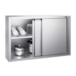 Edelstahl Wandhängeschrank PREMIUM - 1000x400mm - Mit Schiebetür - 800mm Hoch -Küchen Verkauf WSK108 2 a83b